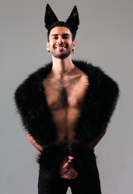 Kevin Kasir Gay Life Coach Shirtless Furry Wolf Portrait